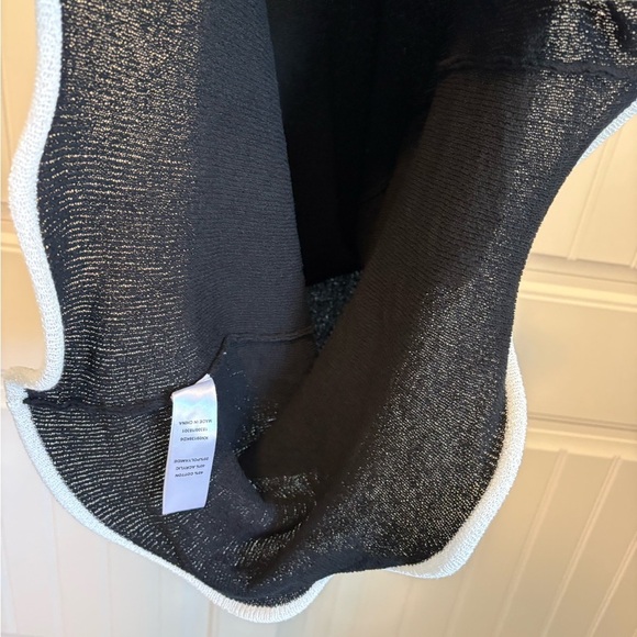 NWT Meshki Melodie Halter Knit Maxi Dress - Black/White size large - Picture 11 of 11